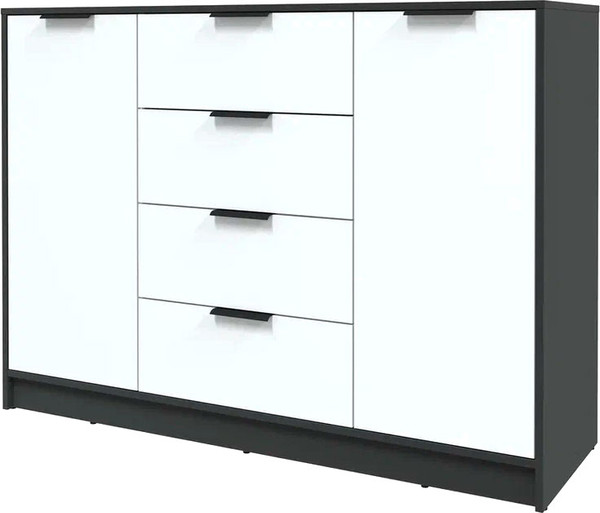 Изображение товара Тумба Интерлиния Концепт КТ-Т140 (белый платинум/антрацит)