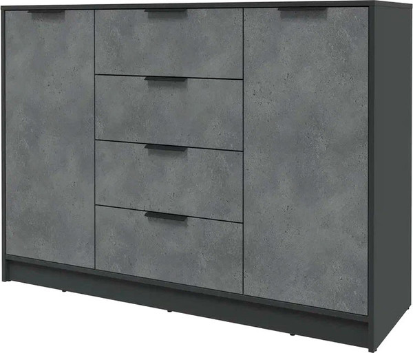 Изображение товара Тумба Интерлиния Концепт КТ-Т140 (бетон портленд/антрацит)