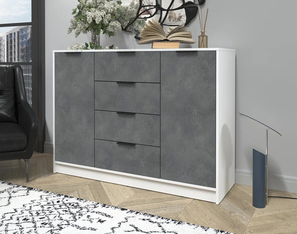 Изображение товара Тумба Интерлиния Концепт КТ-Т140 (бетон портленд/белый платинум)