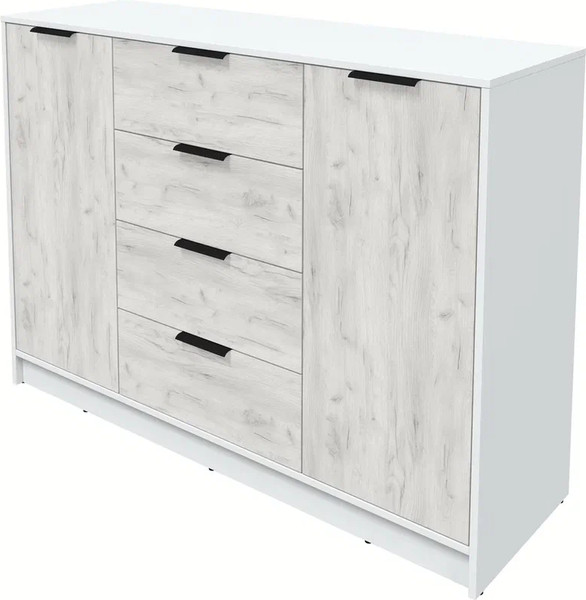 Изображение товара Тумба Интерлиния Концепт КТ-Т140 (дуб белый/белый платинум)