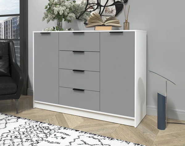 Изображение товара Тумба Интерлиния Концепт КТ-Т140 (серебро/белый платинум)