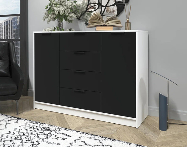 Изображение товара Тумба Интерлиния Концепт КТ-Т140 (черный/белый платинум)