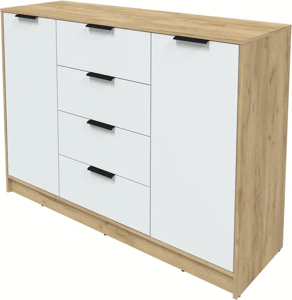 Изображение товара Тумба Интерлиния Концепт КТ-Т140 (белый платинум/дуб золотой)