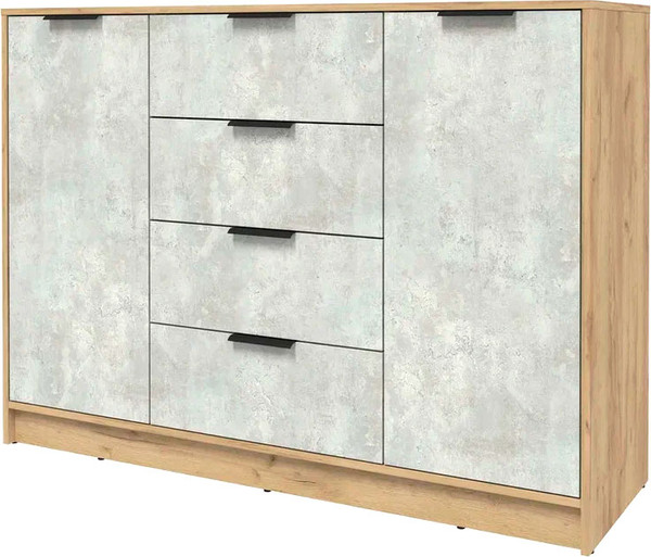 Изображение товара Тумба Интерлиния Концепт КТ-Т140 (бетон лайт/дуб золотой)