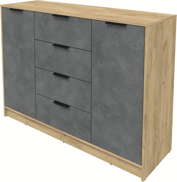 Изображение товара Тумба Интерлиния Концепт КТ-Т140 (бетон портленд/дуб золотой)