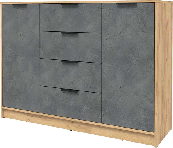 Изображение товара Тумба Интерлиния Концепт КТ-Т140 (бетон портленд/дуб золотой)