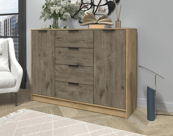 Изображение товара Тумба Интерлиния Концепт КТ-Т140 (дуб веллингтон/дуб золотой)