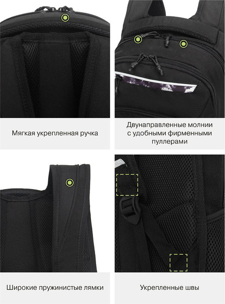 Изображение товара Рюкзак Grizzly RU-531-4 (черный/белый)