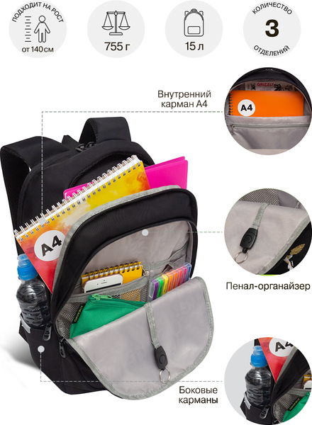 Изображение товара Рюкзак Grizzly RD-540-2 (черный)