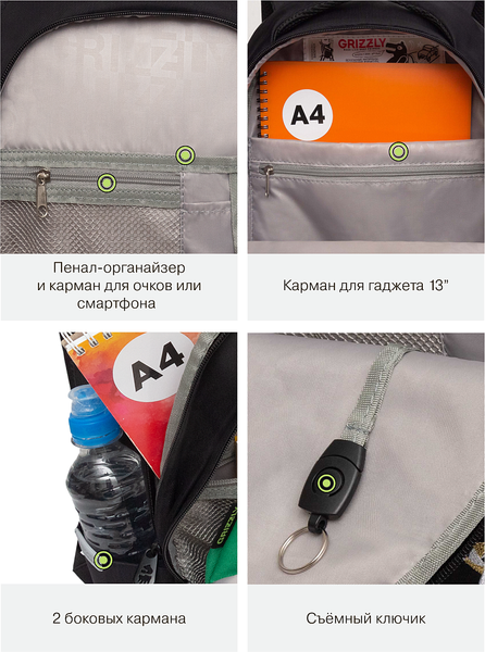 Изображение товара Рюкзак Grizzly RD-540-2 (черный)