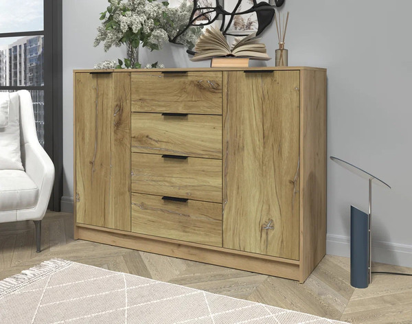 Изображение товара Тумба Интерлиния Концепт КТ-Т140 (дуб нокс/дуб золотой)