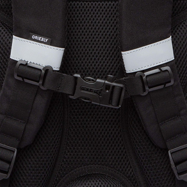 Изображение товара Школьный рюкзак Grizzly RAm-584-7 (черный/белый)