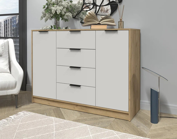 Изображение товара Тумба Интерлиния Концепт КТ-Т140 (персидский жемчуг/дуб золотой)