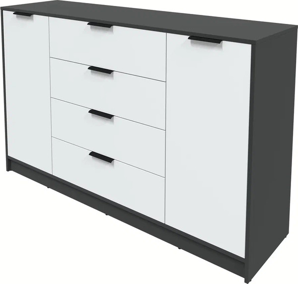 Изображение товара Тумба Интерлиния Концепт КТ-Т160 (белый платинум/антрацит)