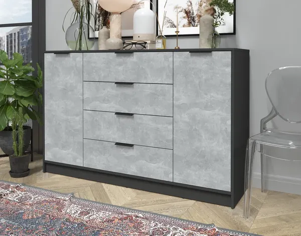 Изображение товара Тумба Интерлиния Концепт КТ-Т160 (бетон/антрацит)