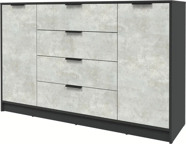 Изображение товара Тумба Интерлиния Концепт КТ-Т160 (бетон лайт/антрацит)