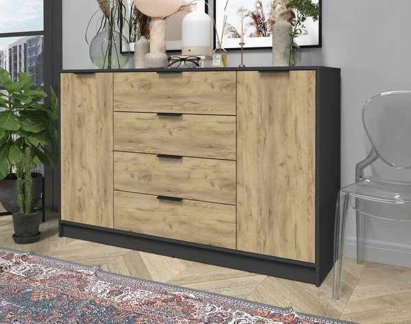 Изображение товара Тумба Интерлиния Концепт КТ-Т160 (дуб золотой/антрацит)