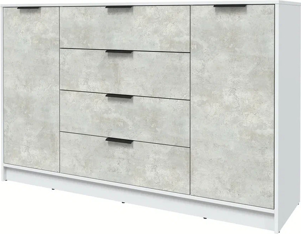 Изображение товара Тумба Интерлиния Концепт КТ-Т160 (бетон лайт/белый платинум)