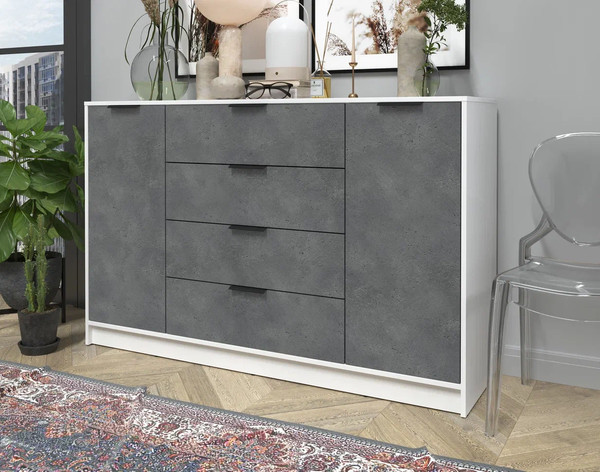 Изображение товара Тумба Интерлиния Концепт КТ-Т160 (бетон портленд/белый платинум)