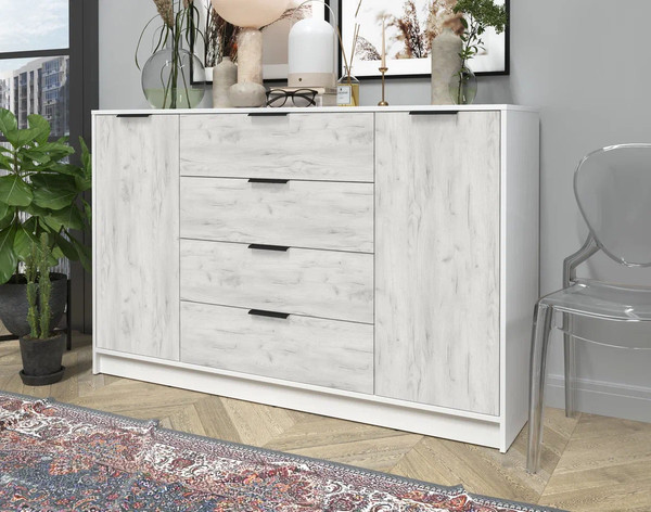 Изображение товара Тумба Интерлиния Концепт КТ-Т160 (дуб белый/белый платинум)