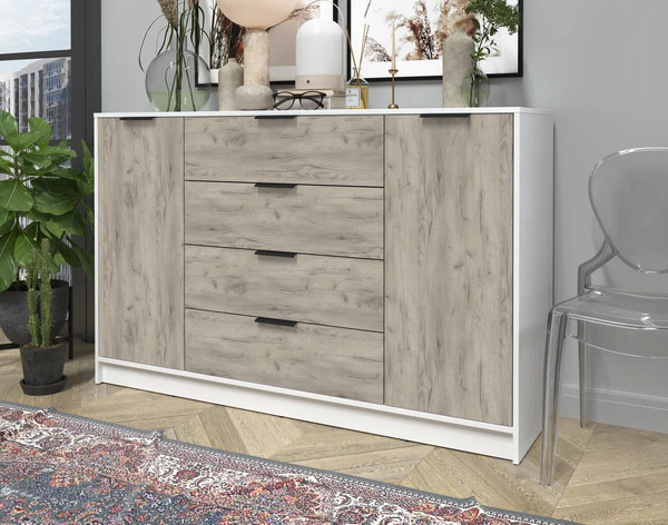 Изображение товара Тумба Интерлиния Концепт КТ-Т160 (дуб серый/белый платинум)