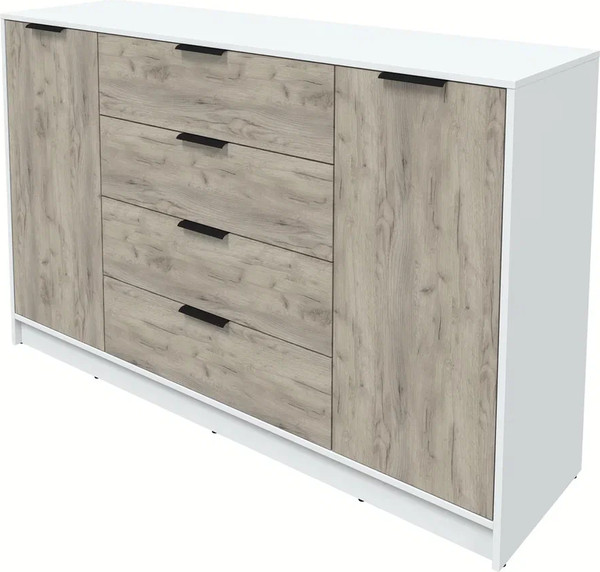 Изображение товара Тумба Интерлиния Концепт КТ-Т160 (дуб серый/белый платинум)