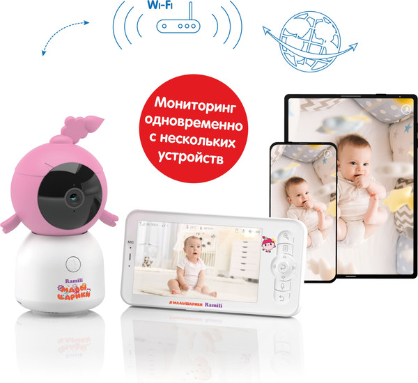 Изображение товара Видеоняня Ramili Baby. Нюша. Малышарики / RV100NUSHA