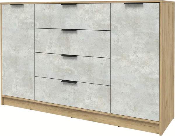 Изображение товара Тумба Интерлиния Концепт КТ-Т160 (бетон лайт/дуб золотой)