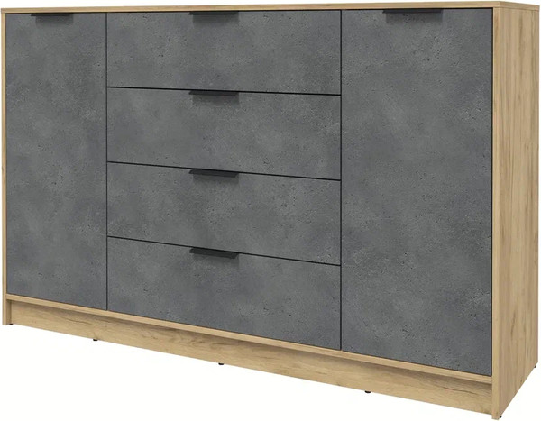 Изображение товара Тумба Интерлиния Концепт КТ-Т160 (бетон портленд/дуб золотой)