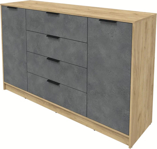 Изображение товара Тумба Интерлиния Концепт КТ-Т160 (бетон портленд/дуб золотой)