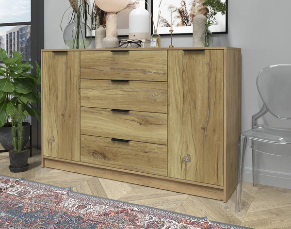 Изображение товара Тумба Интерлиния Концепт КТ-Т160 (дуб нокс/дуб золотой)