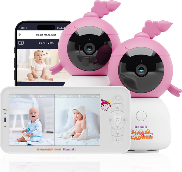 Изображение товара Видеоняня Ramili Baby. Нюша. Малышарики / RV100X2NUSHA