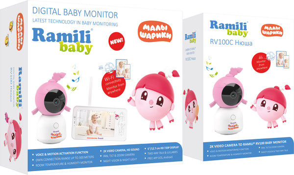 Изображение товара Видеоняня Ramili Baby. Нюша. Малышарики / RV100X2NUSHA