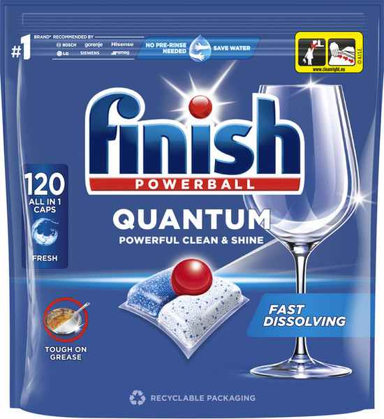Изображение товара Капсулы для посудомоечных машин Finish Powerball Quantum AIO Fresh (120шт)