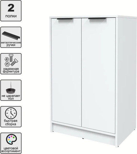 Изображение товара Тумба Интерлиния Концепт КТ-Т64 (белый платинум/белый платинум)