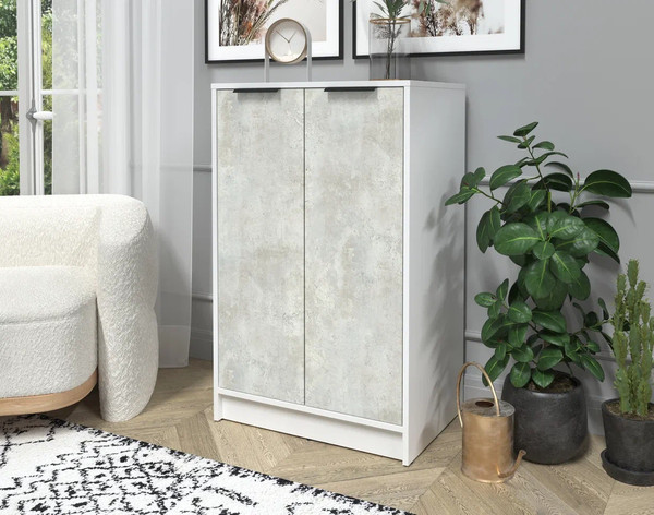 Изображение товара Тумба Интерлиния Концепт КТ-Т64 (бетон лайт/белый платинум)