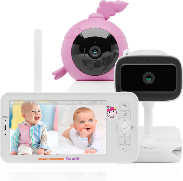 Изображение товара Видеоняня Ramili Baby. Нюша. Малышарики / RV100NUSHAVRC400C