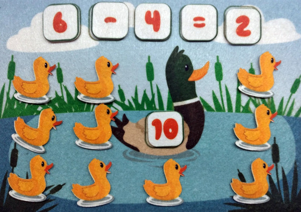 Изображение товара Развивающая игра Учитель-Канц Утята. Состав числа. С математическим тренажером / 4680088301822