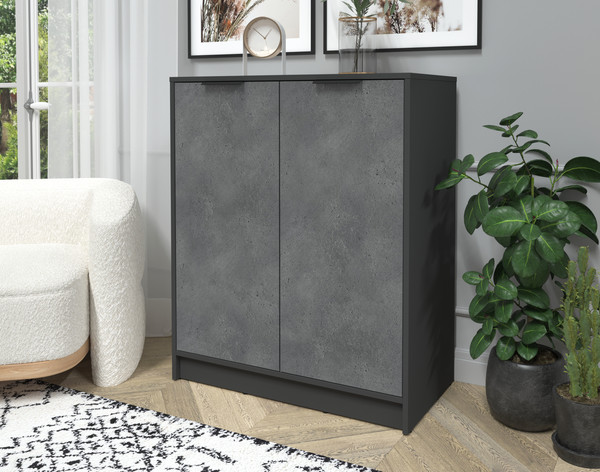 Изображение товара Тумба Интерлиния Концепт КТ-Т84 (бетон портленд/антрацит)