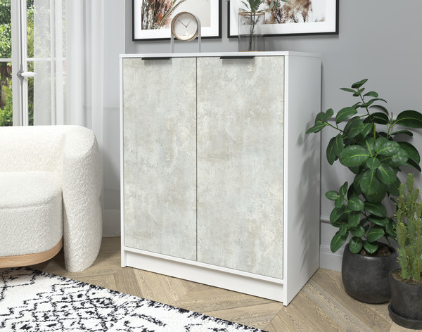 Изображение товара Тумба Интерлиния Концепт КТ-Т84 (бетон лайт/белый платинум)