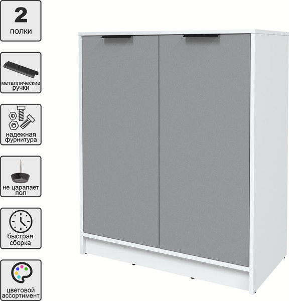 Изображение товара Тумба Интерлиния Концепт КТ-Т84 (серебро/белый платинум)