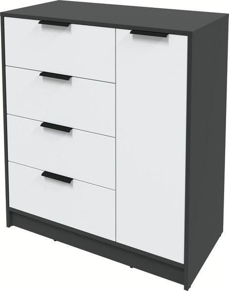 Изображение товара Тумба Интерлиния Концепт КТ-Т90 (белый платинум/антрацит)