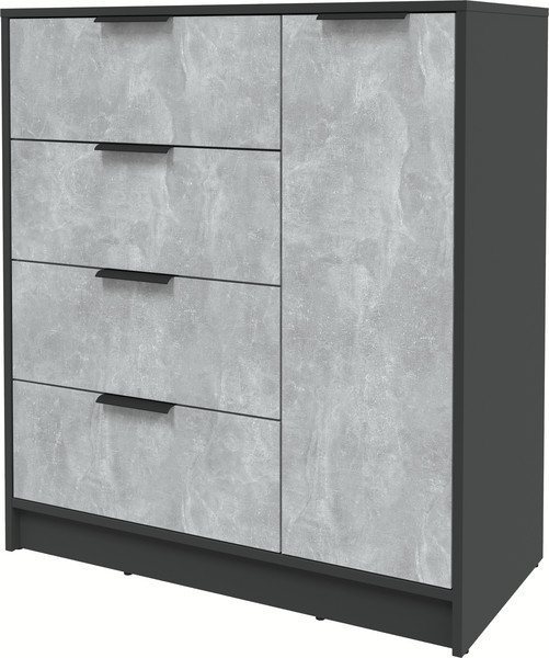 Изображение товара Тумба Интерлиния Концепт КТ-Т90 (бетон/антрацит)