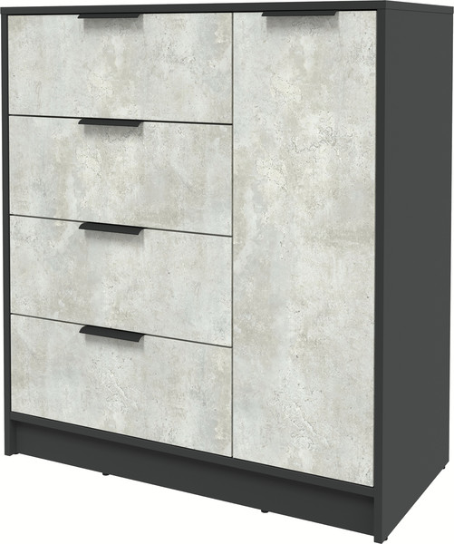 Изображение товара Тумба Интерлиния Концепт КТ-Т90 (бетон лайт/антрацит)