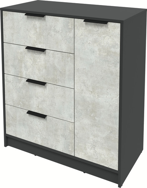 Изображение товара Тумба Интерлиния Концепт КТ-Т90 (бетон лайт/антрацит)