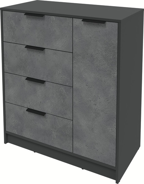 Изображение товара Тумба Интерлиния Концепт КТ-Т90 (бетон портленд/антрацит)