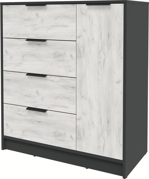 Изображение товара Тумба Интерлиния Концепт КТ-Т90 (дуб белый/антрацит)