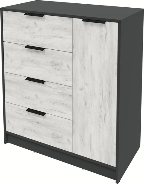 Изображение товара Тумба Интерлиния Концепт КТ-Т90 (дуб белый/антрацит)