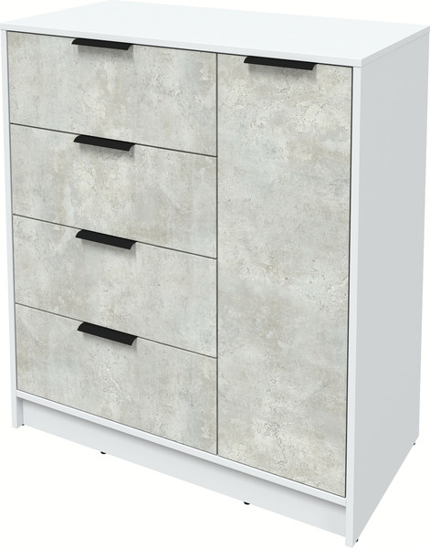 Изображение товара Тумба Интерлиния Концепт КТ-Т90 (бетон лайт/белый платинум)