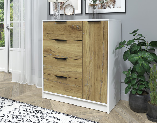 Изображение товара Тумба Интерлиния Концепт КТ-Т90 (дуб нокс/белый платинум)